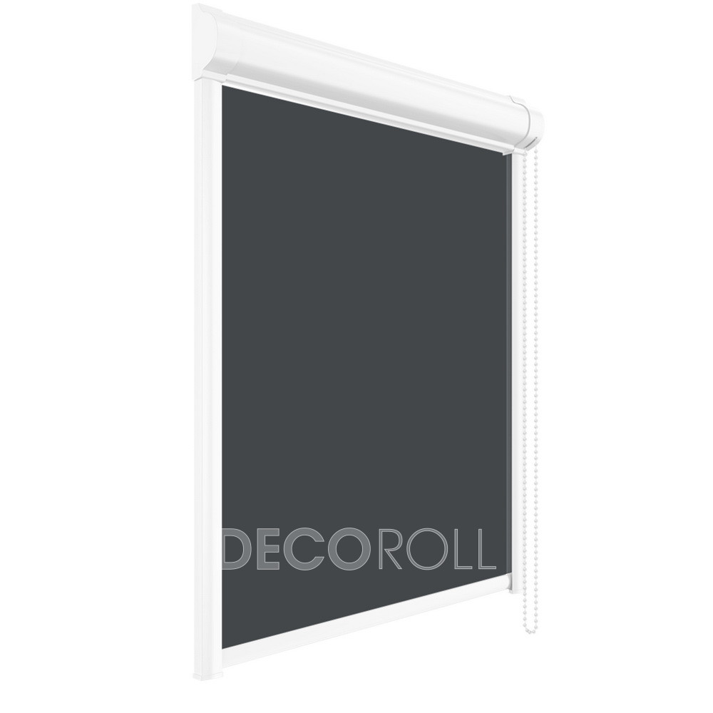 Рулонна штора Блекаут з направляючими Decoroll Графітовий